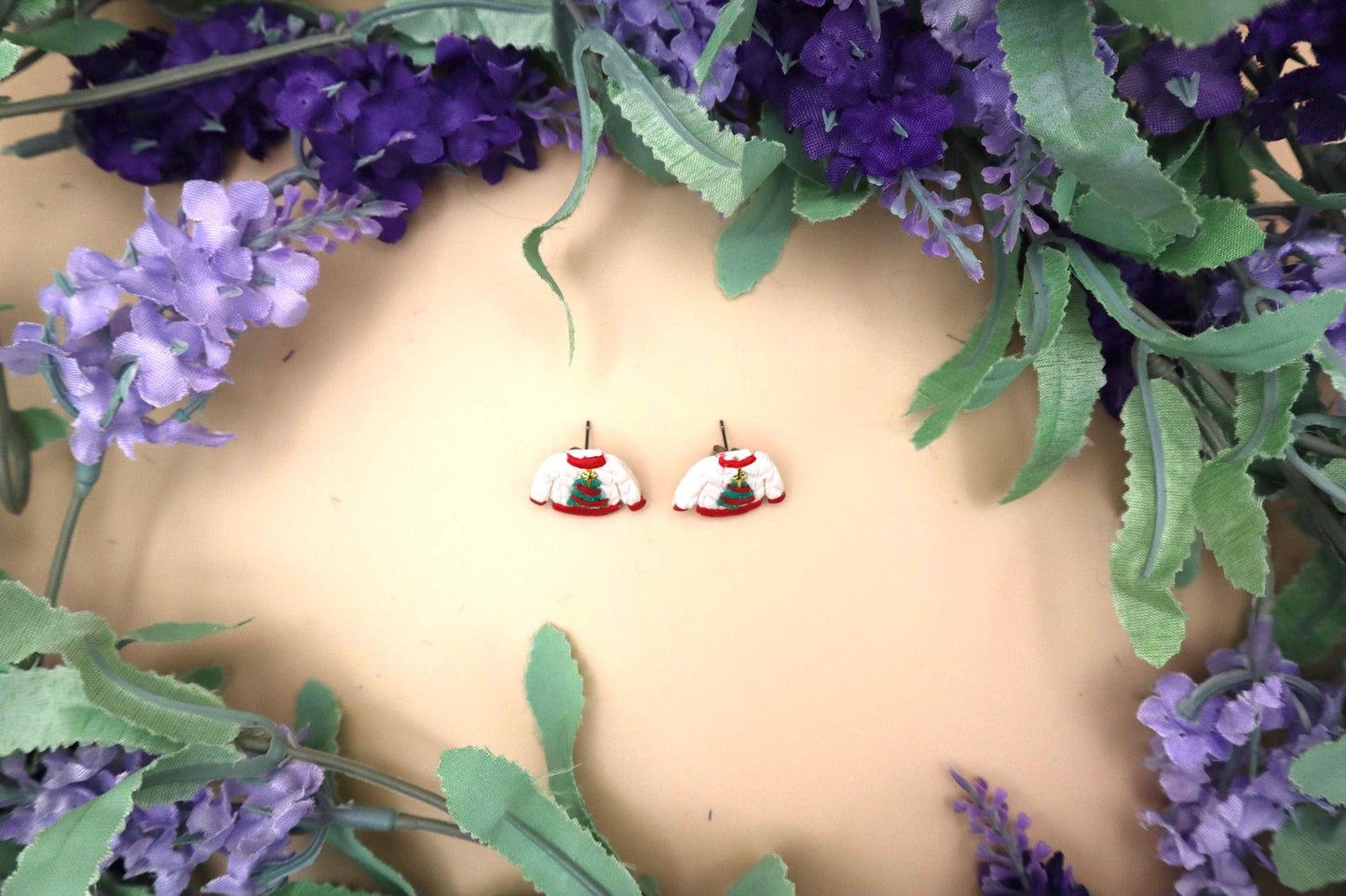 Christmas Tree Sweater Stud Earrings