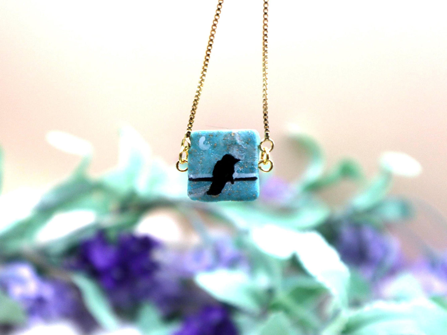 Adjustable Raven Pendant Bracelet | Gold plated Stainless Steel Adjustable Chain