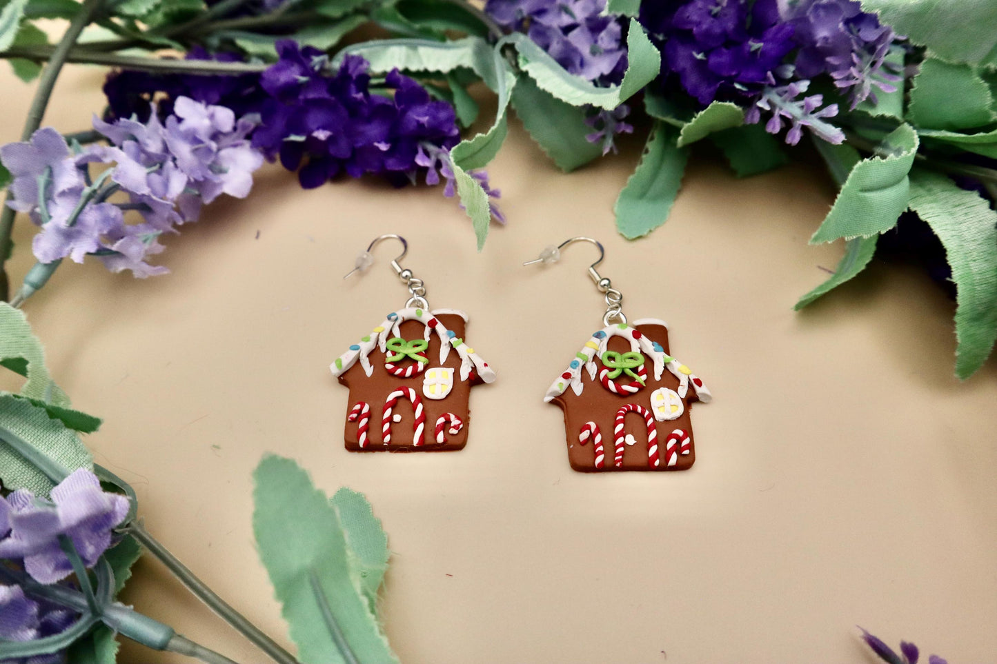 Gingerbread House Dangle Earrings