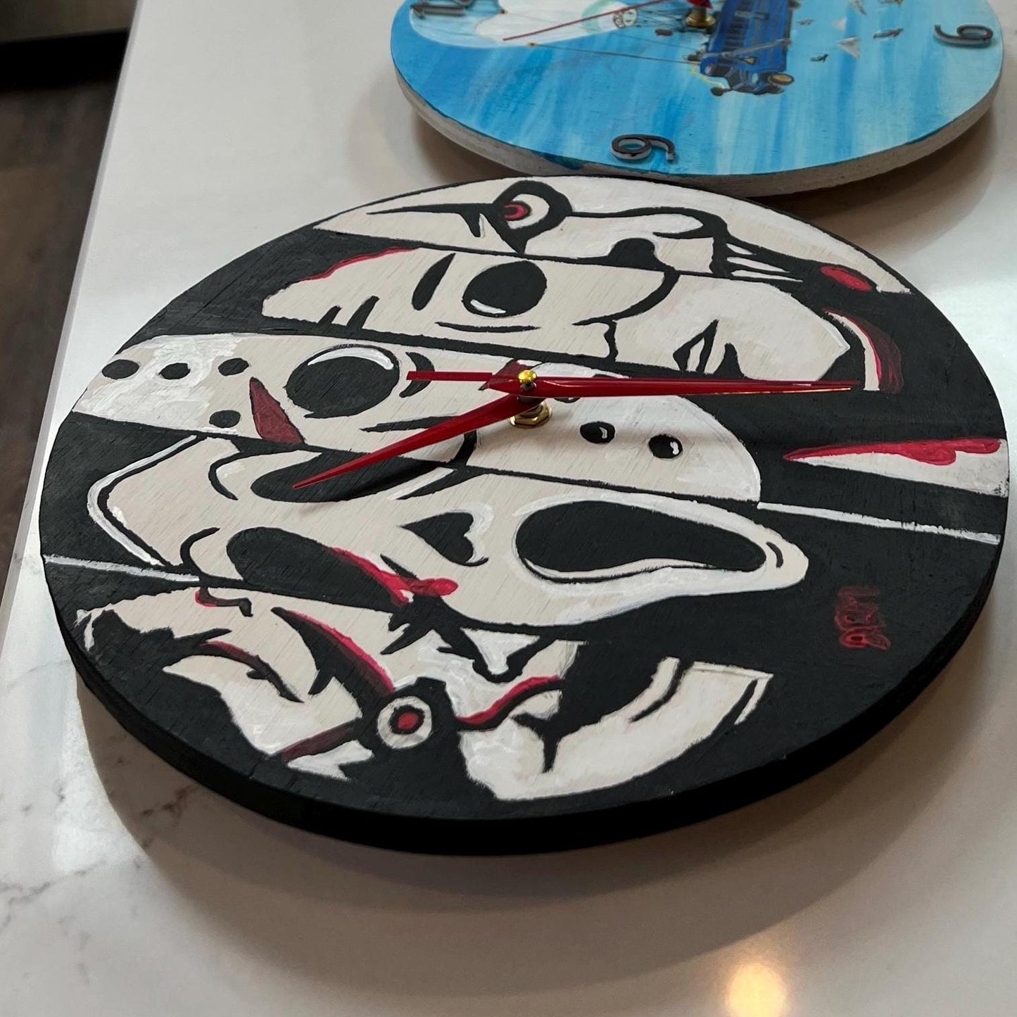 Slashers Hand Painted wooden clock | Handmade