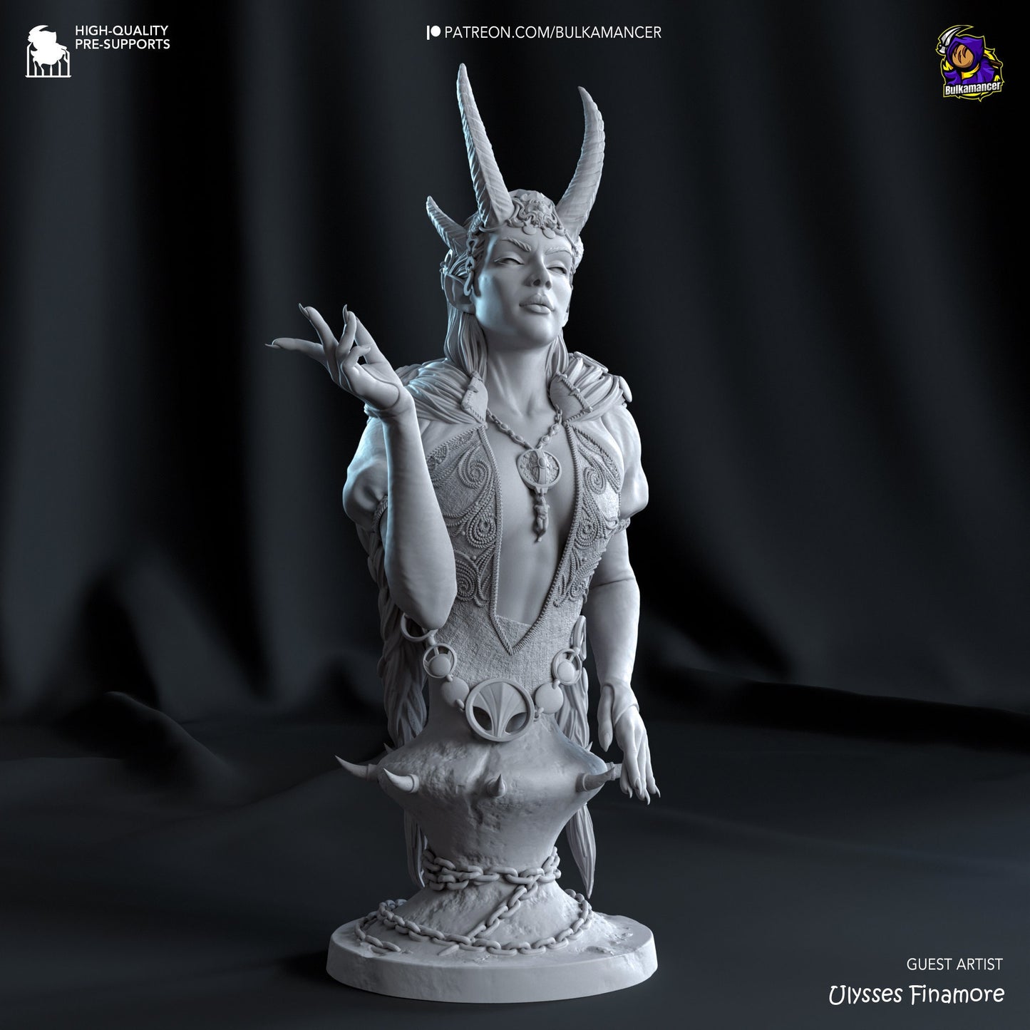 Mizora Bust – Baldur’s Gate 3 | Premium 3D Printed Resin Figure