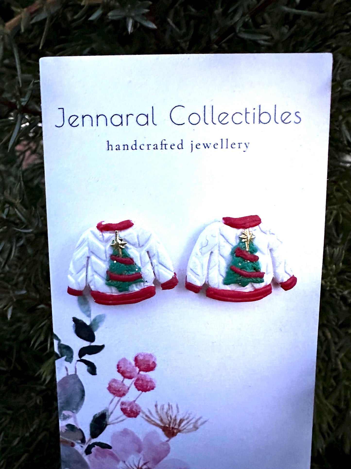 Christmas Tree Sweater Stud Earrings