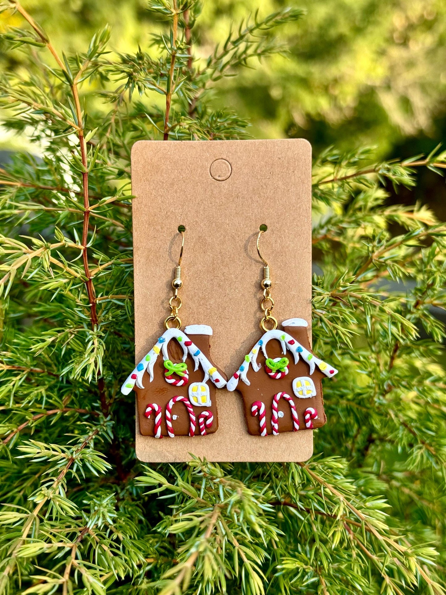 Gingerbread House Dangle Earrings
