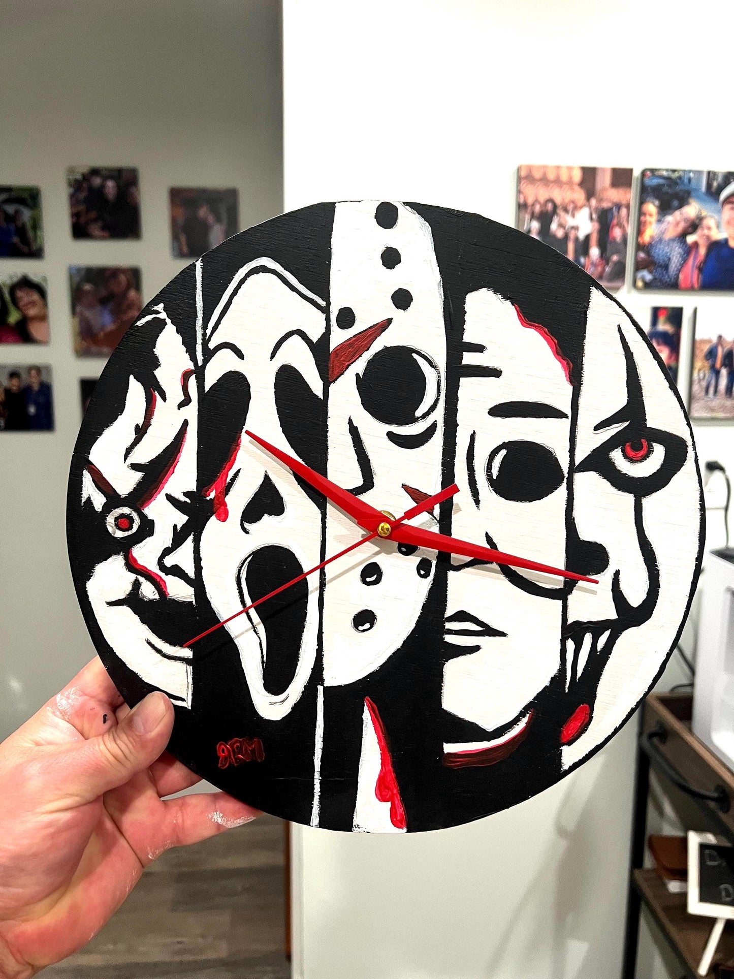 Slashers Hand Painted wooden clock | Handmade