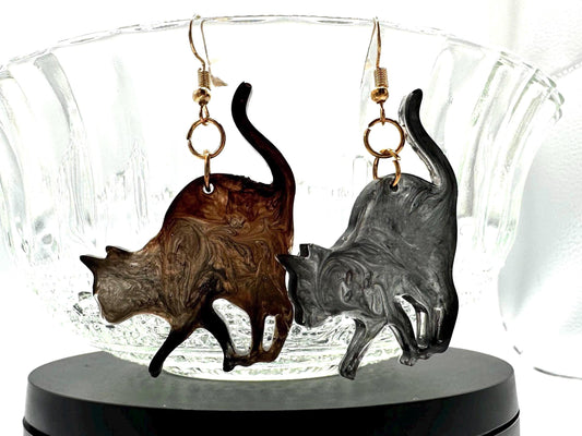 Black Cat Stretch Earrings