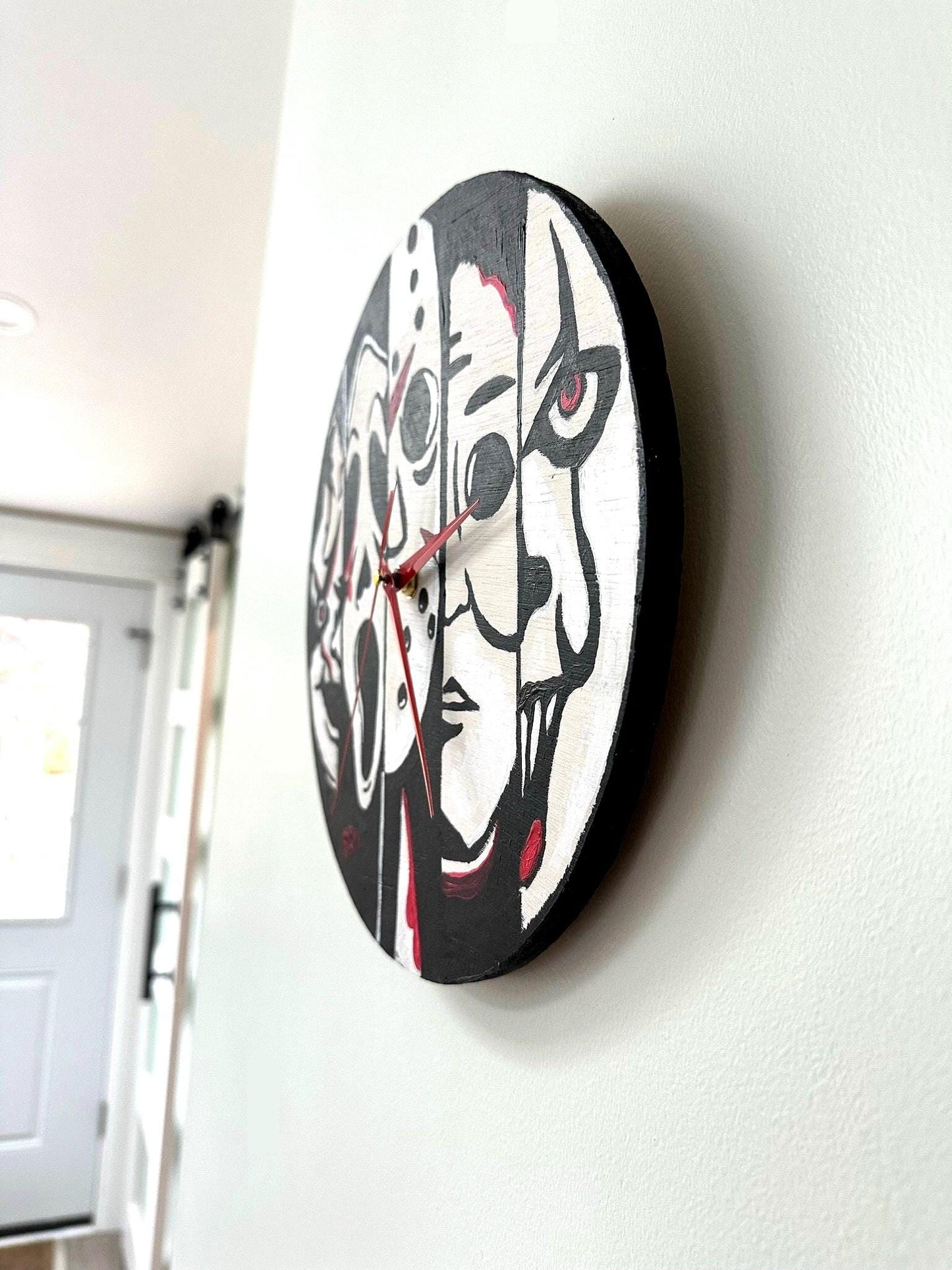 Slashers Hand Painted wooden clock | Handmade