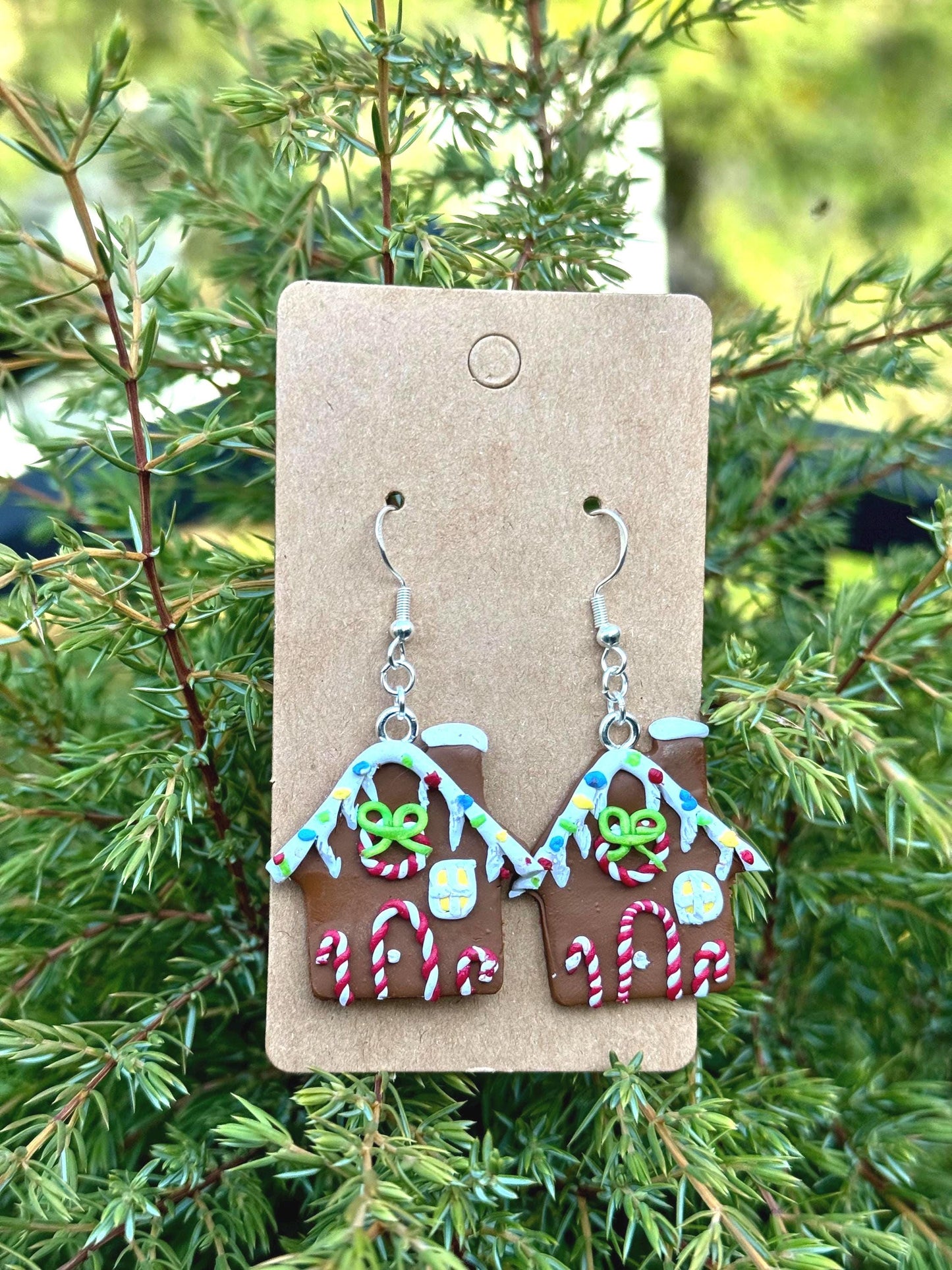 Gingerbread House Dangle Earrings
