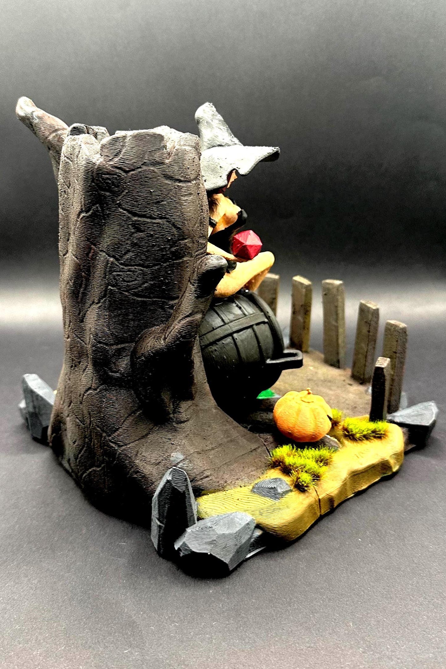 Forest Witch Dice Tower - Free Resin Dice Set Included! (dice colors vary)