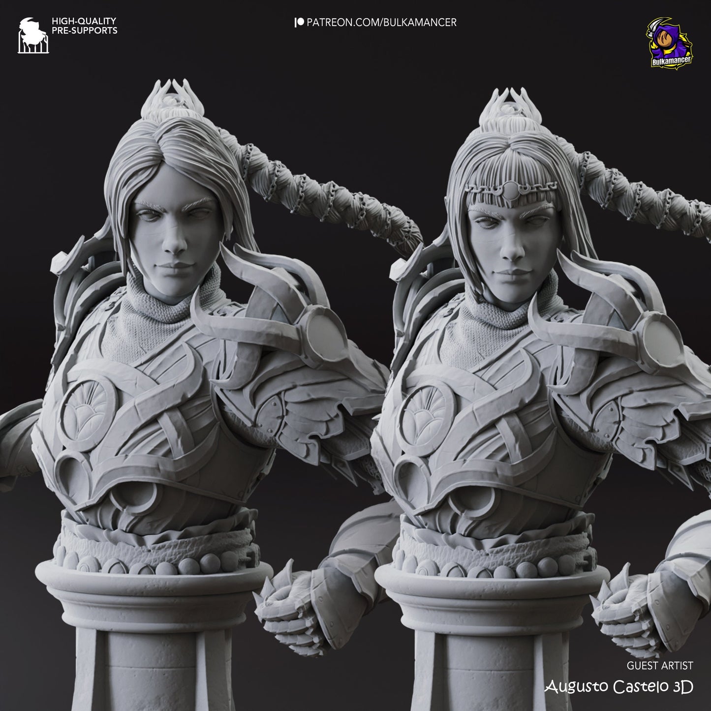 ShadowHeart Bust Baldur's Gate 3 | Unpainted SOME ASSEMBLY REQUIRED