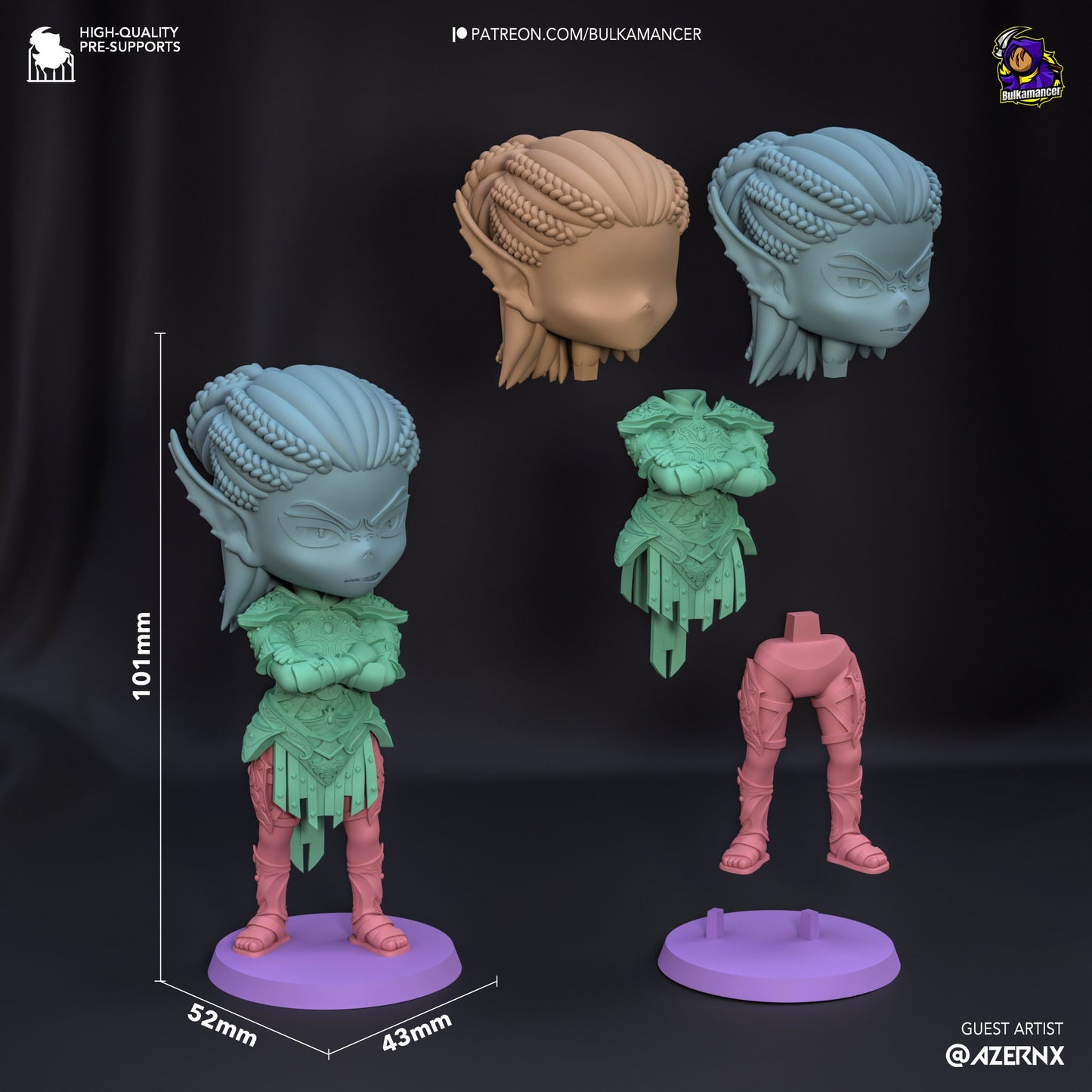 Baldur's Gate 3 Assembled Laezel Statuette 102mm