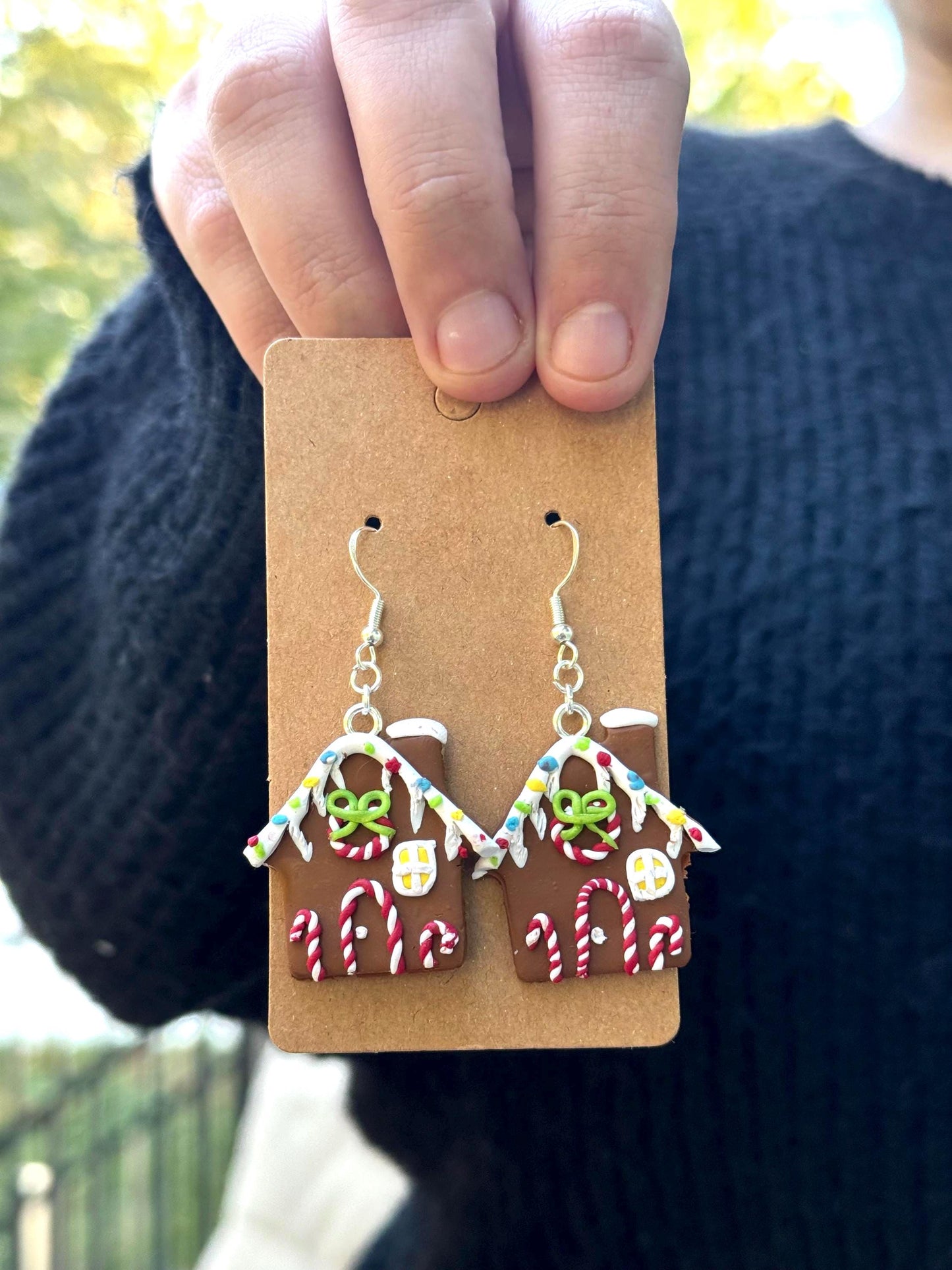 Gingerbread House Dangle Earrings