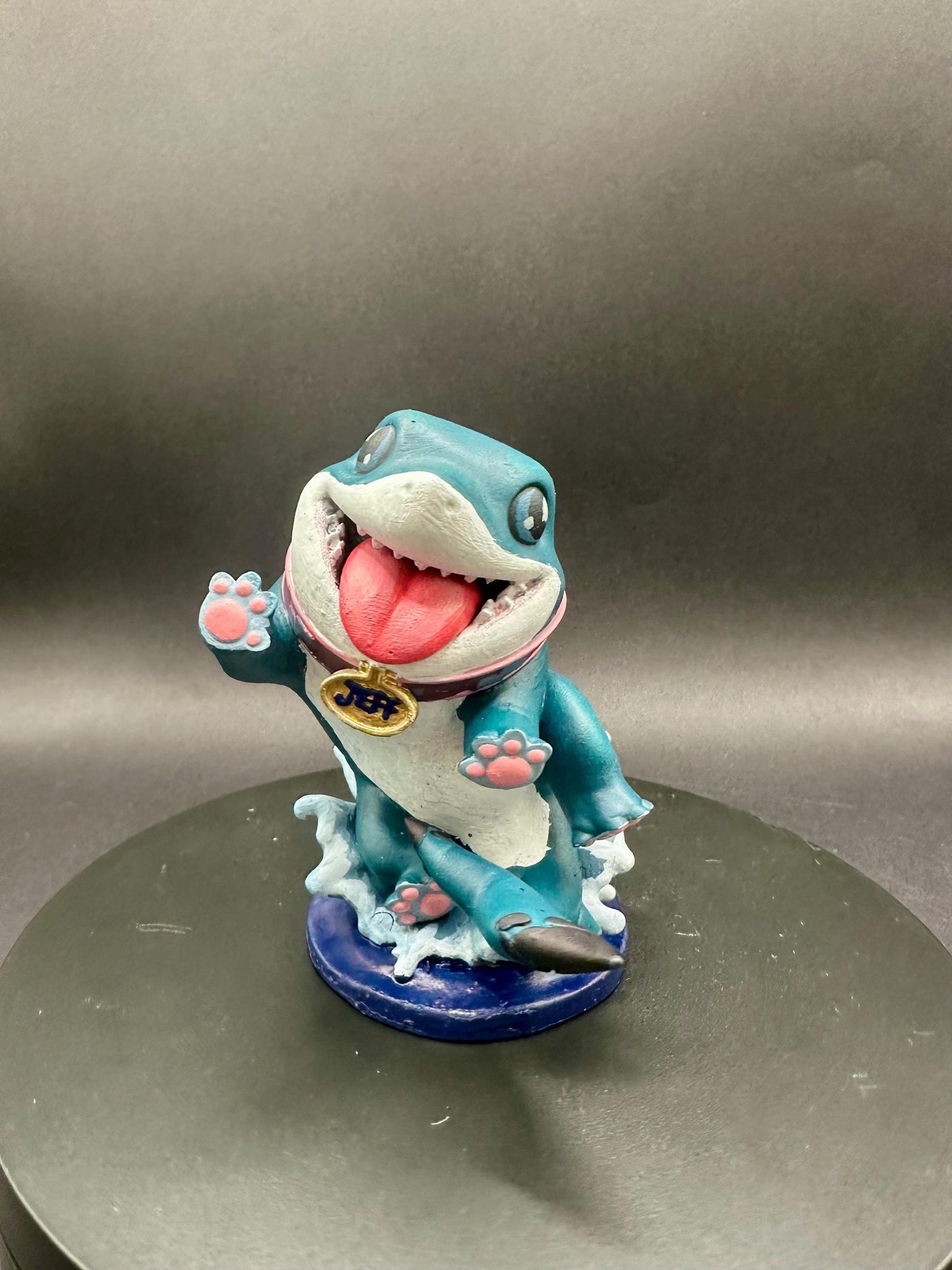 Assembled Jeff the Shark Statue 3.3in Tall