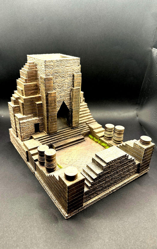 Explorer Dungeon Dice Tower - Free Resin Dice Set Included! (dice colors vary)