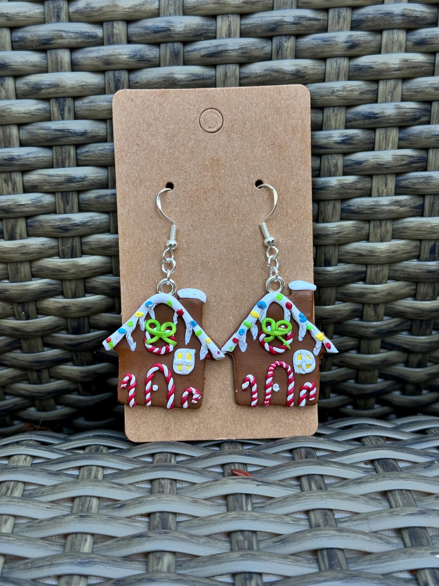 Gingerbread House Dangle Earrings