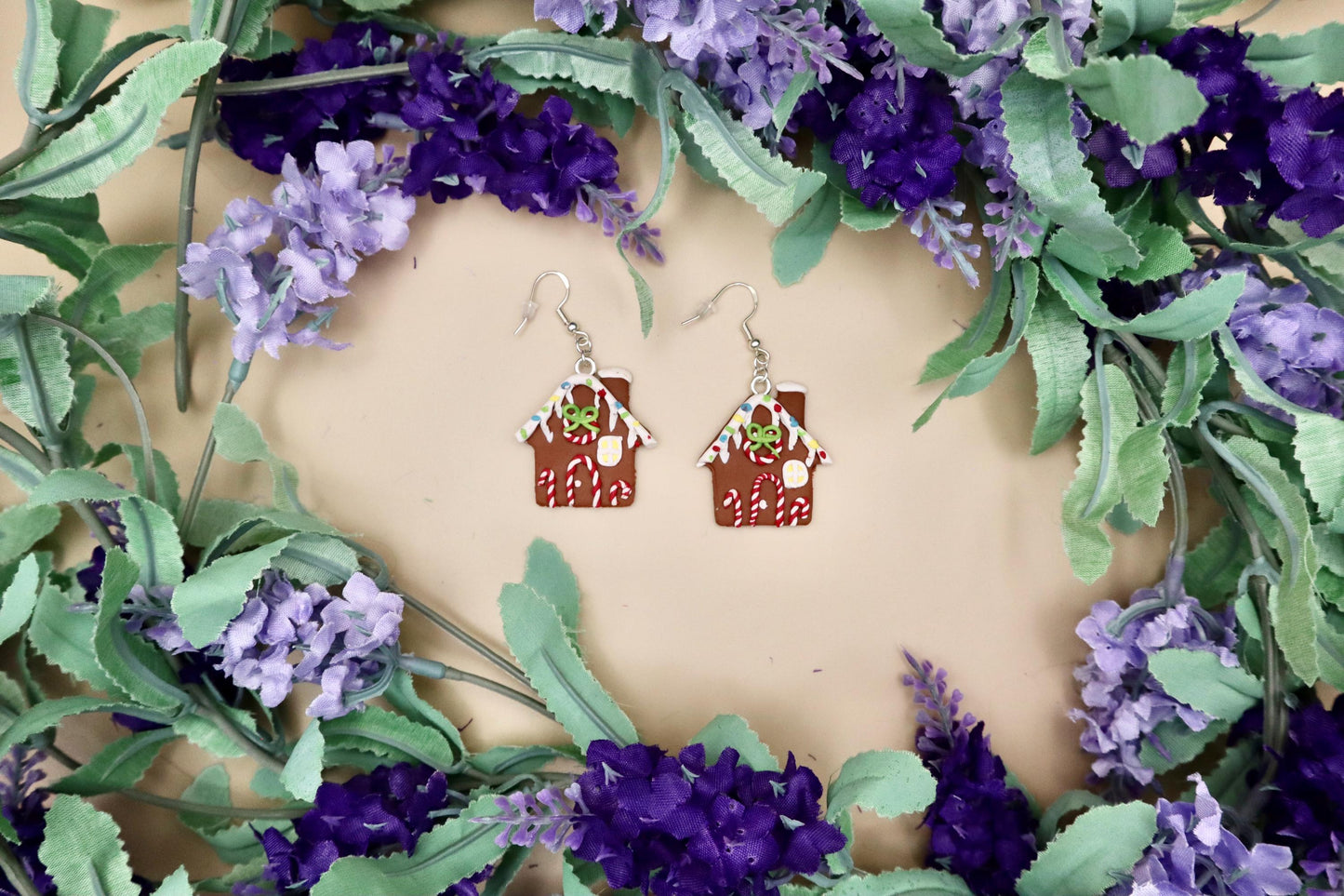 Gingerbread House Dangle Earrings