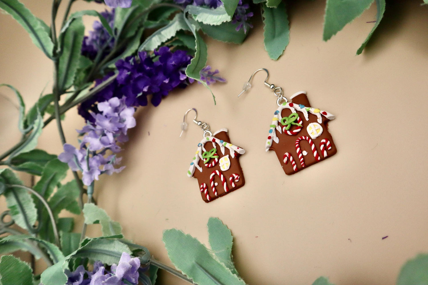 Gingerbread House Dangle Earrings