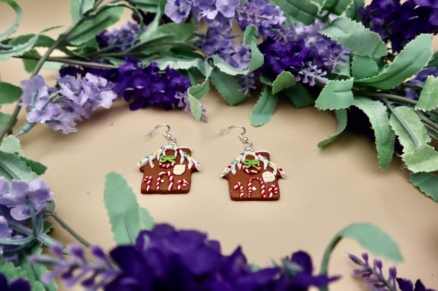 Gingerbread House Dangle Earrings